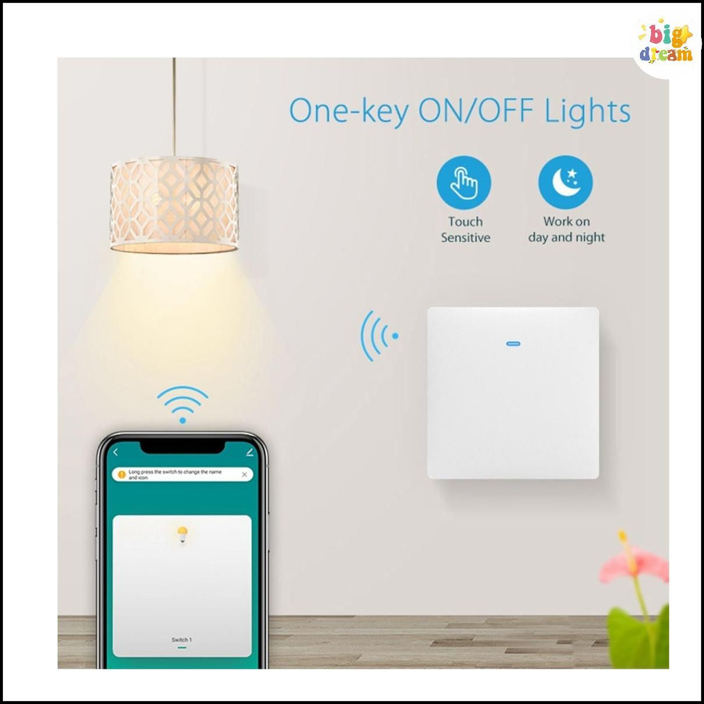 Многофункциональный переключатель управления освещением Tuya Wi-Fi EU ...