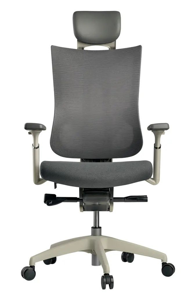 Кресло офисное Schairs Tone-M01W, Цвет: серый / компьютерный стул / на колёсах / до 120 кг  #1