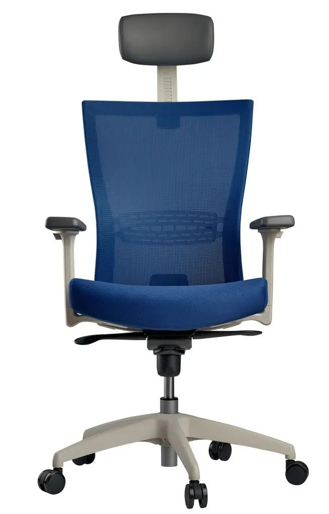 Кресло офисное SCHAIRS AIRE-101W синее / компьютерный стул / на колёсах / до 120 кг  #1