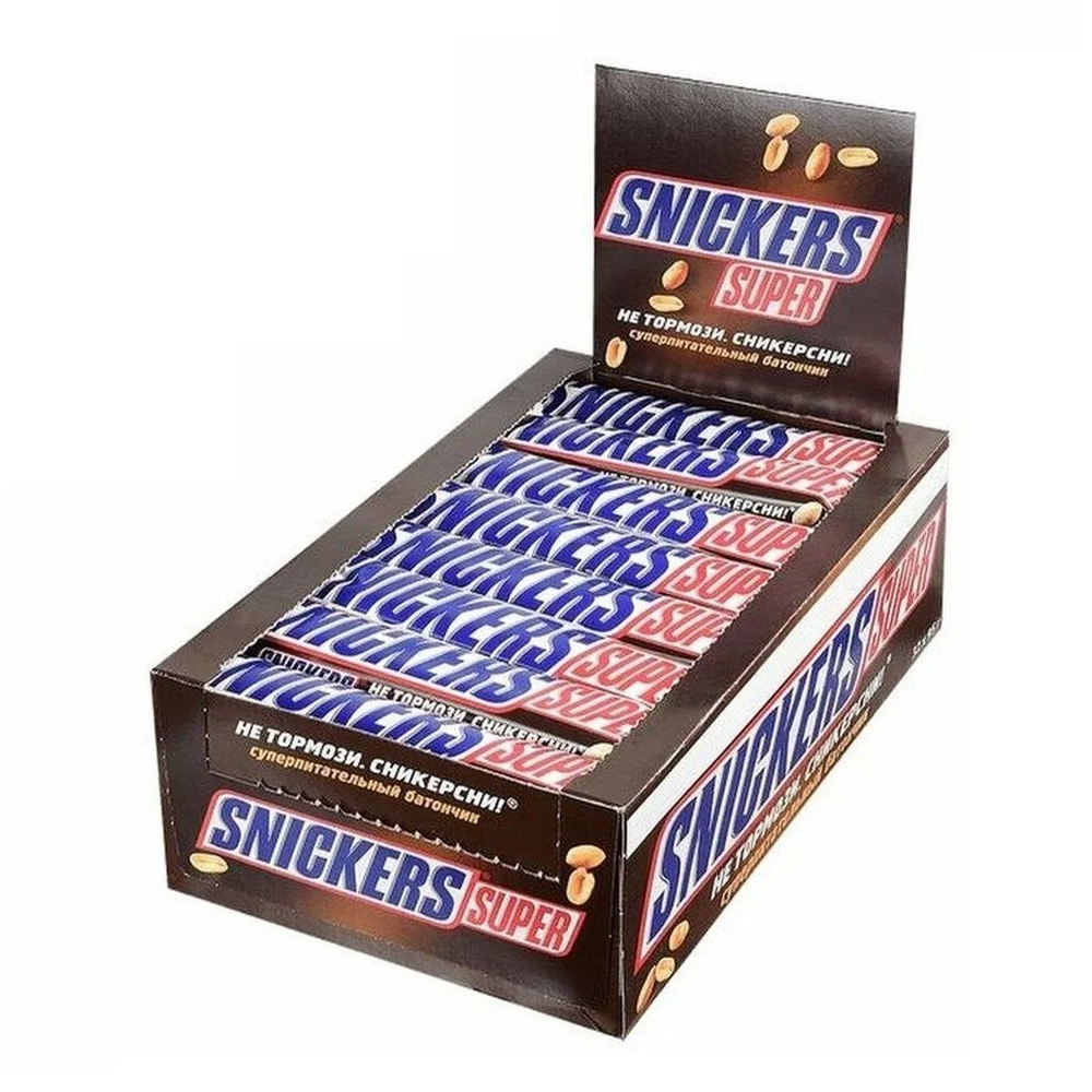 Шоколадный батончик Snickers Super 80гр * 32шт #1