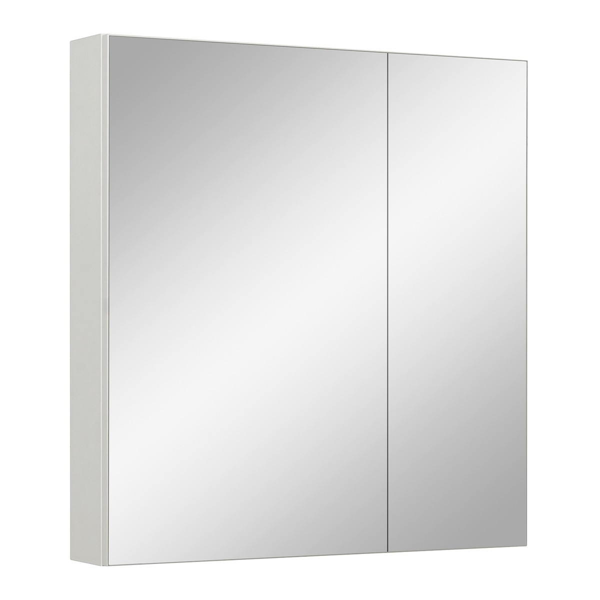 Зеркало шкаф для ванной / Runo / Лада 60 / белый / полка для ванной