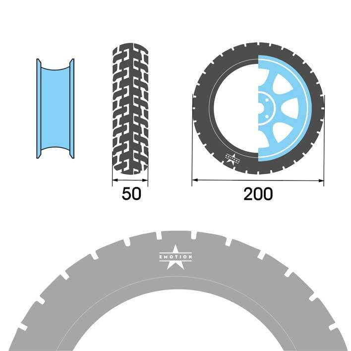 Покрышка для электросамоката 200 x 50 HOTA размерность