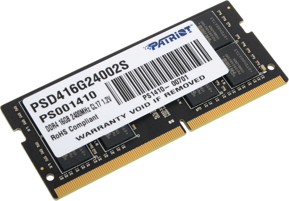 Patriot Memory Оперативная память Signature DDR4 2400 Мгц 1x16 ГБ (PSD416G24002S)  #1