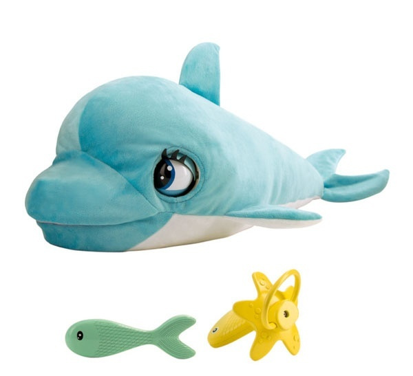 Интерактивная игрушка IMC toys Дельфин BluBlu, со звуковыми эффектами, мягконабивной  #1