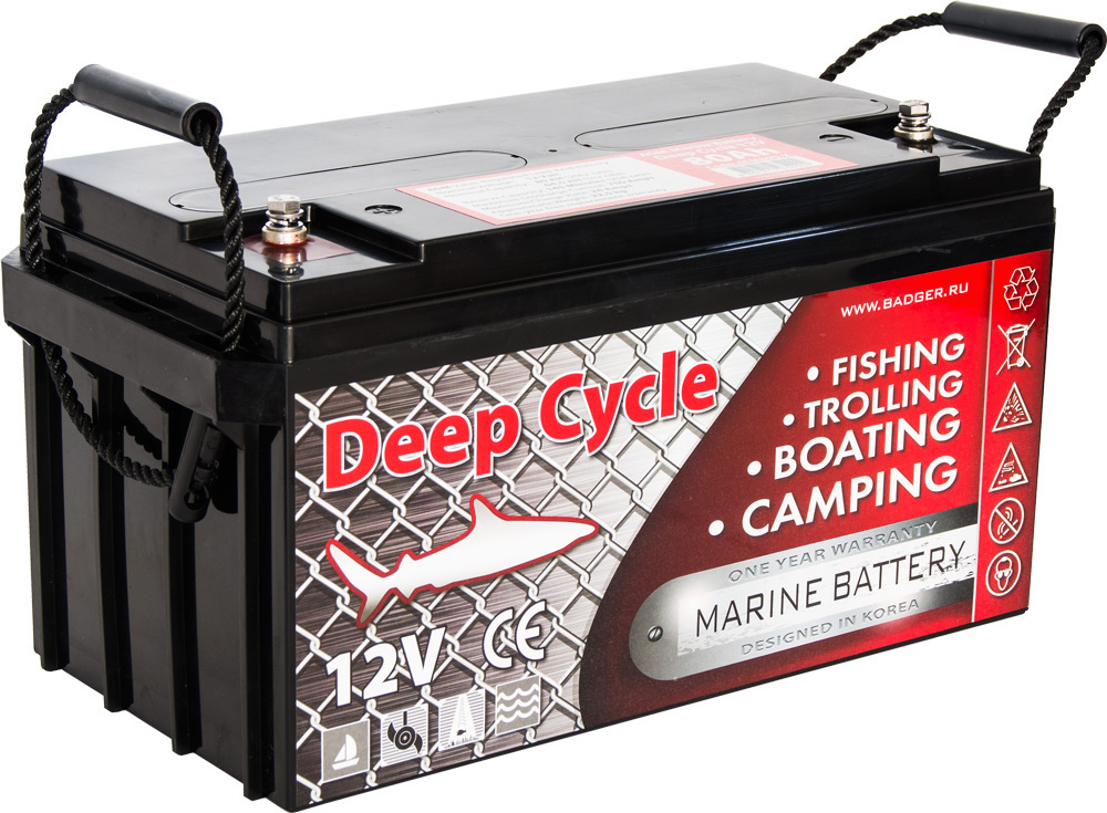Тяговый аккумулятор для лодочного электромотора Marine Deep Cycle AGM 80Ah 12V  #1