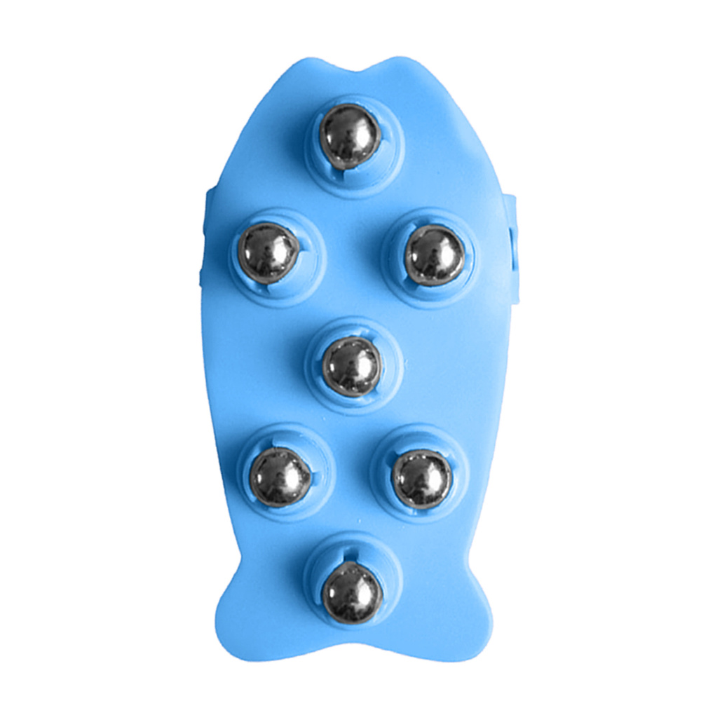 VenusShape роликовый массажер для тела в форме плавника, ручной, синий, 16х8х5 см  #1