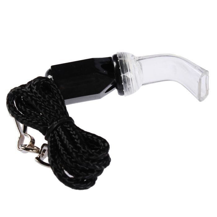 Свисток пластиковый без шарика TORRES SS1026, шнурок с карабином в комплекте, черный  #1