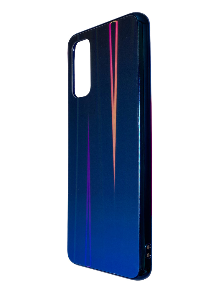 Накладка пластиковая Омбре с силиконовой окантовкой для Samsung Galaxy S20 синий  #1