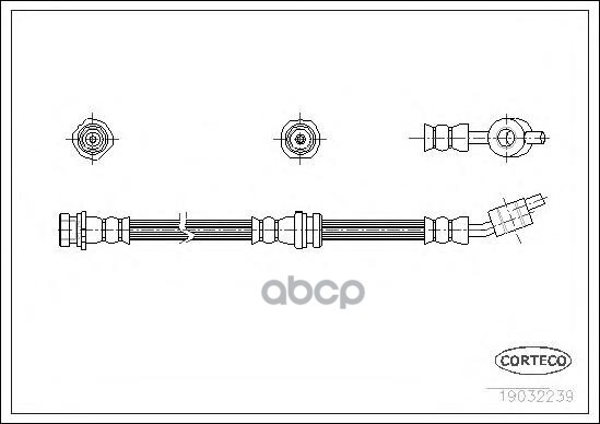 CORTECO Трубки тормозные, арт. 19032239 #1