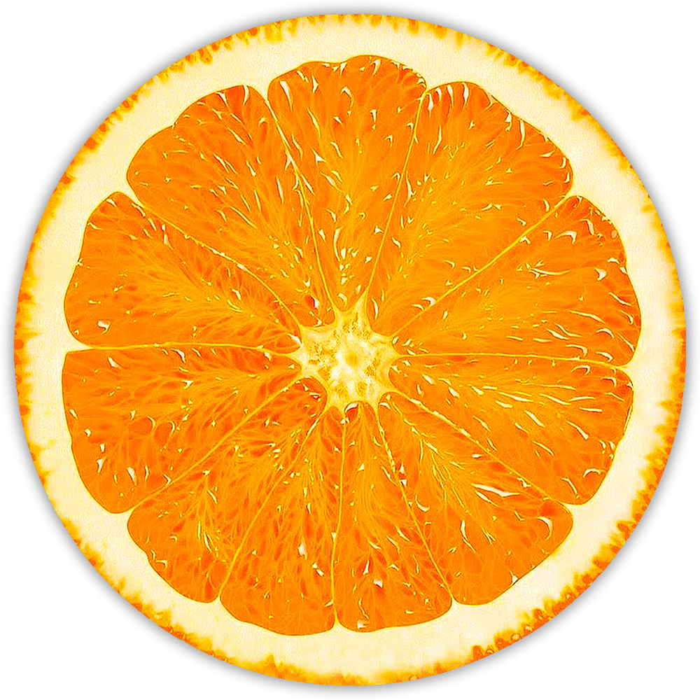 Резиновый коврик для мыши "Свежий апельсин" (20 x 20 см x 3 мм)  #1