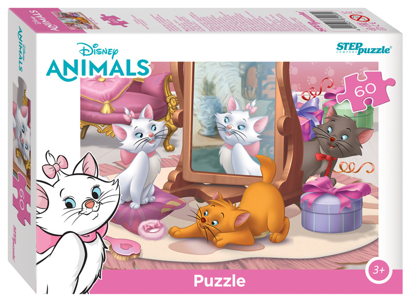 Пазл для детей Step puzzle 60 деталей, элементов: Зверята #1