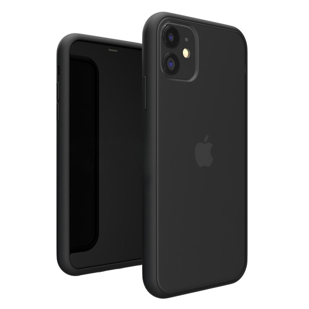 Противоударный чехол Waston Peerone для iPhone 11, матовый черный / Чехол на айфон 11 с защитой камеры #1