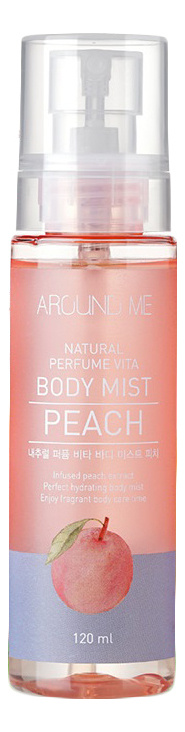 WELCOS Мист для тела с экстрактом персика Around Me Natural Perfume Vita Body Mist Peach, 120 мл  #1