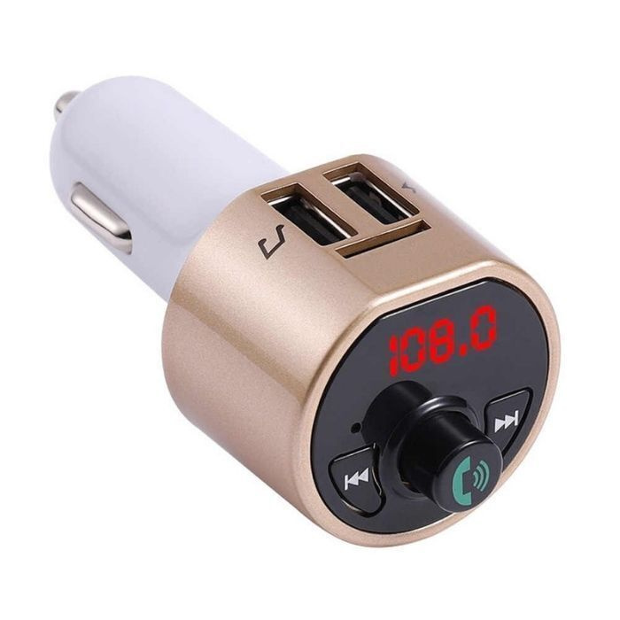 FM-модулятор автомобильный CARA8, трансмиттер, Bluetooth, TF/SD Card, USB, LED-дисплей, микрофон, кнопка #1