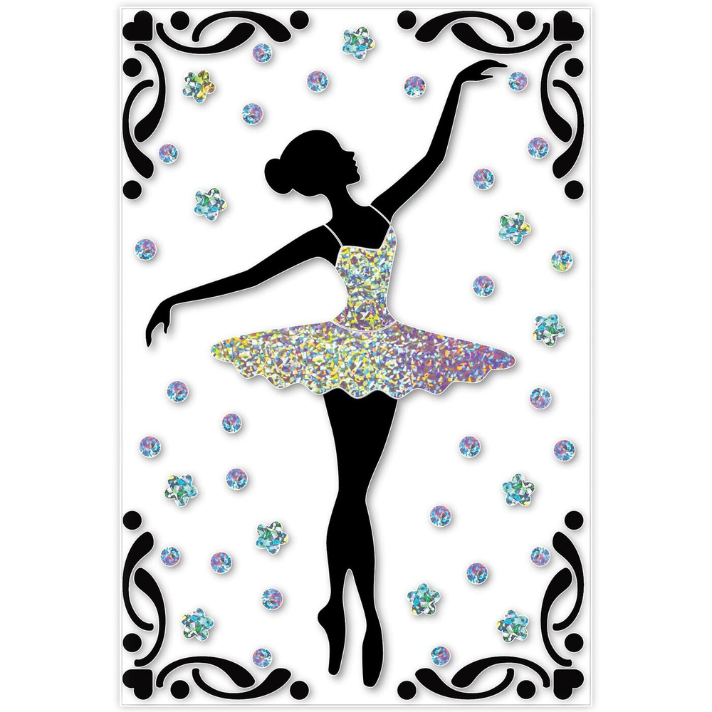 Набор для изготовления картины Клевер "Балерина, Юность", со стикерами (АС 19-302)  #1