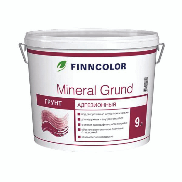 Грунт адгезионный Mineral Grund (Минерал Грунт) RPA Finncolor 9 л #1