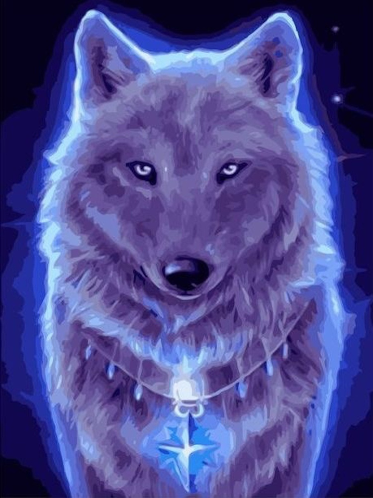Картина по номерам Волк. Волчица 40х50 см 1000 Toys hobby #1