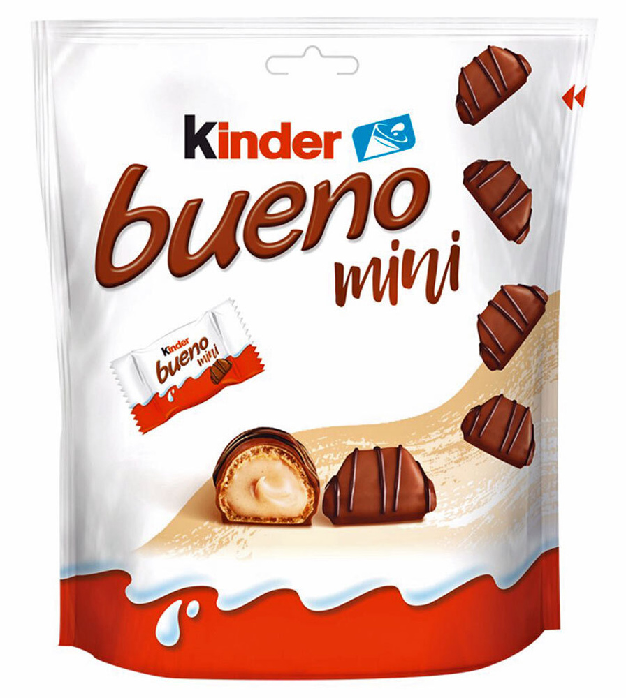 Вафли с молочно-ореховым кремом Kinder Bueno mini/Киндер Буено Мини (Германия) 108 гр  #1