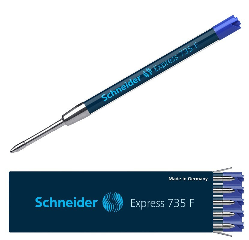 Стержень Schneider Express 735 F шариковый, синий, 0.8мм, 98мм (формат G2) упаковка 10 шт.  #1