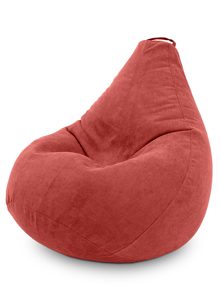 Бескаркасное кресло мешок BIG BOSS Кардинал XXXXL Red Шенилл Puff SPb  #1