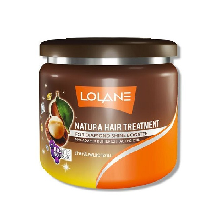 Lolane Тайская лечебная маска для сухих и поврежденных волос с маслом ореха Макадамии+Биотин Блеск Волос #1