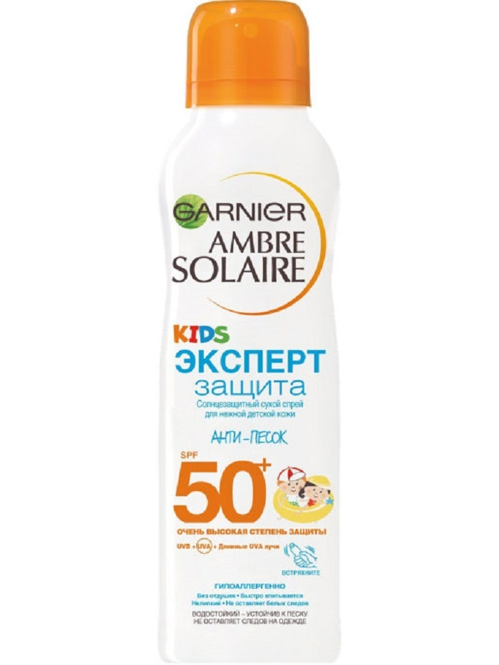 Garnier Ambre Solaire Детский cолнцезащитный cухой cпрей Эксперт Защита KIDS Анти-Песок , SPF 50, 200 #1