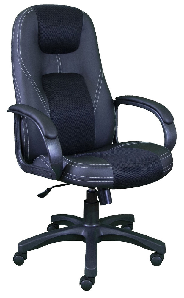 Office Lab Офисное кресло, Сетка, Экокожа, черный #1