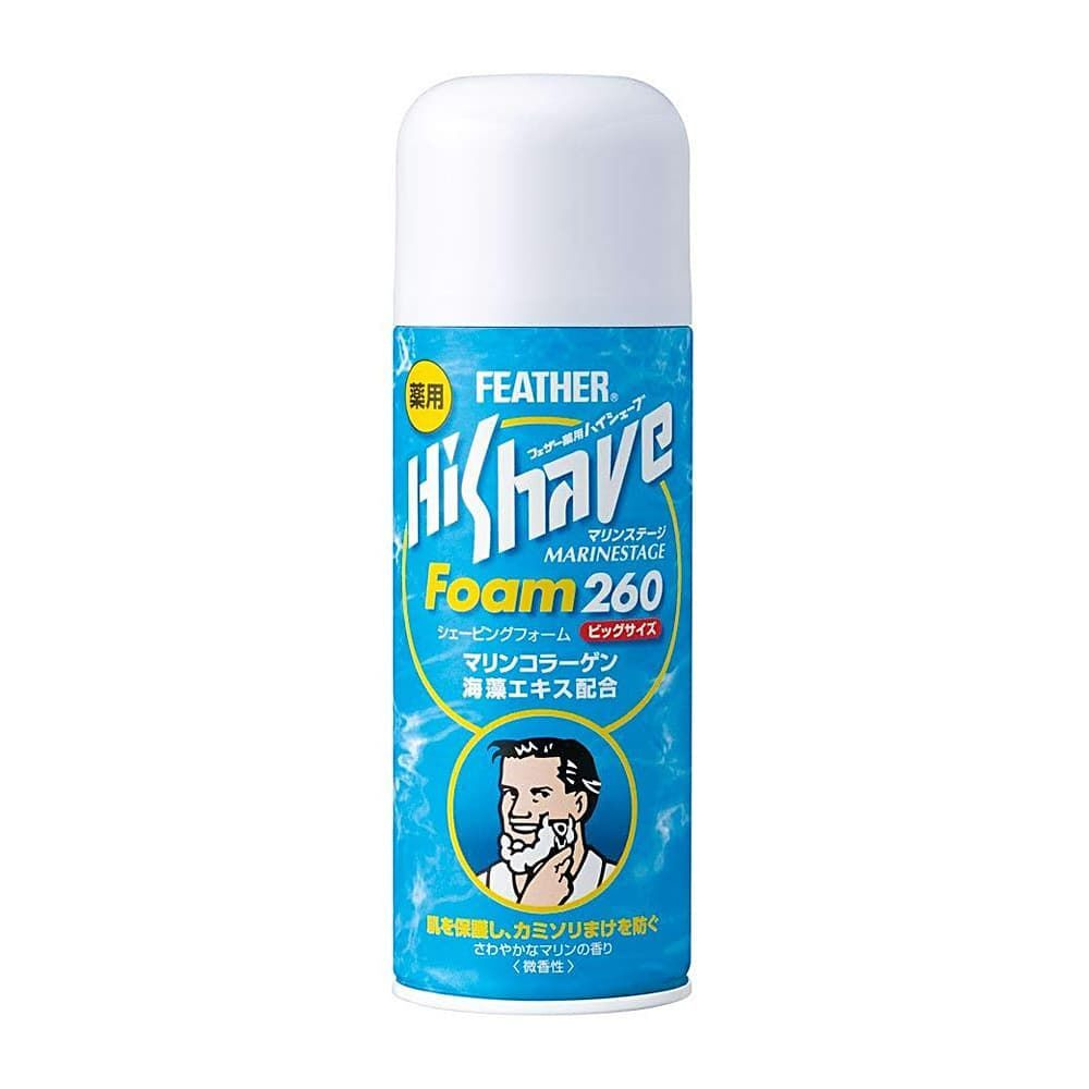 Feather HiShave MarineStage Пена для бритья с морским коллагеном и экстрактом водорослей, 260г  #1