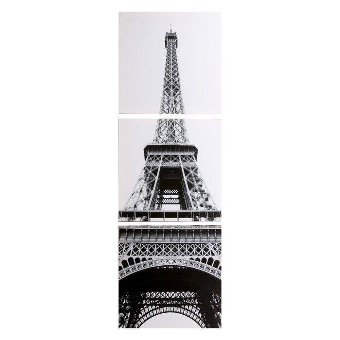 Модульная картина "Эйфелева башня" (3-35х35) 35х105 см #1