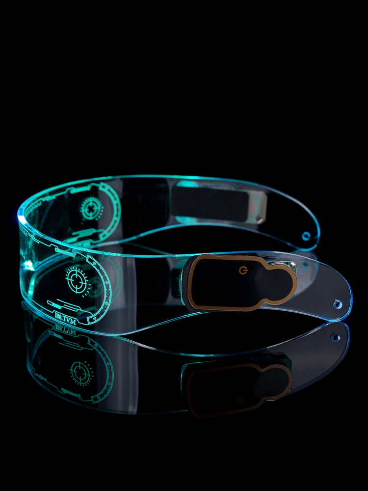 Светодиодные очки PALMEXX "Cyberpunk style" 3 режима свечения+ручная смена цветов (батарейки в комплекте) #1