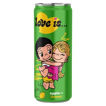 Газированный напиток Love Is Apple-Lemon / Love Is со вкусом яблока и лимона 330 мл  #1