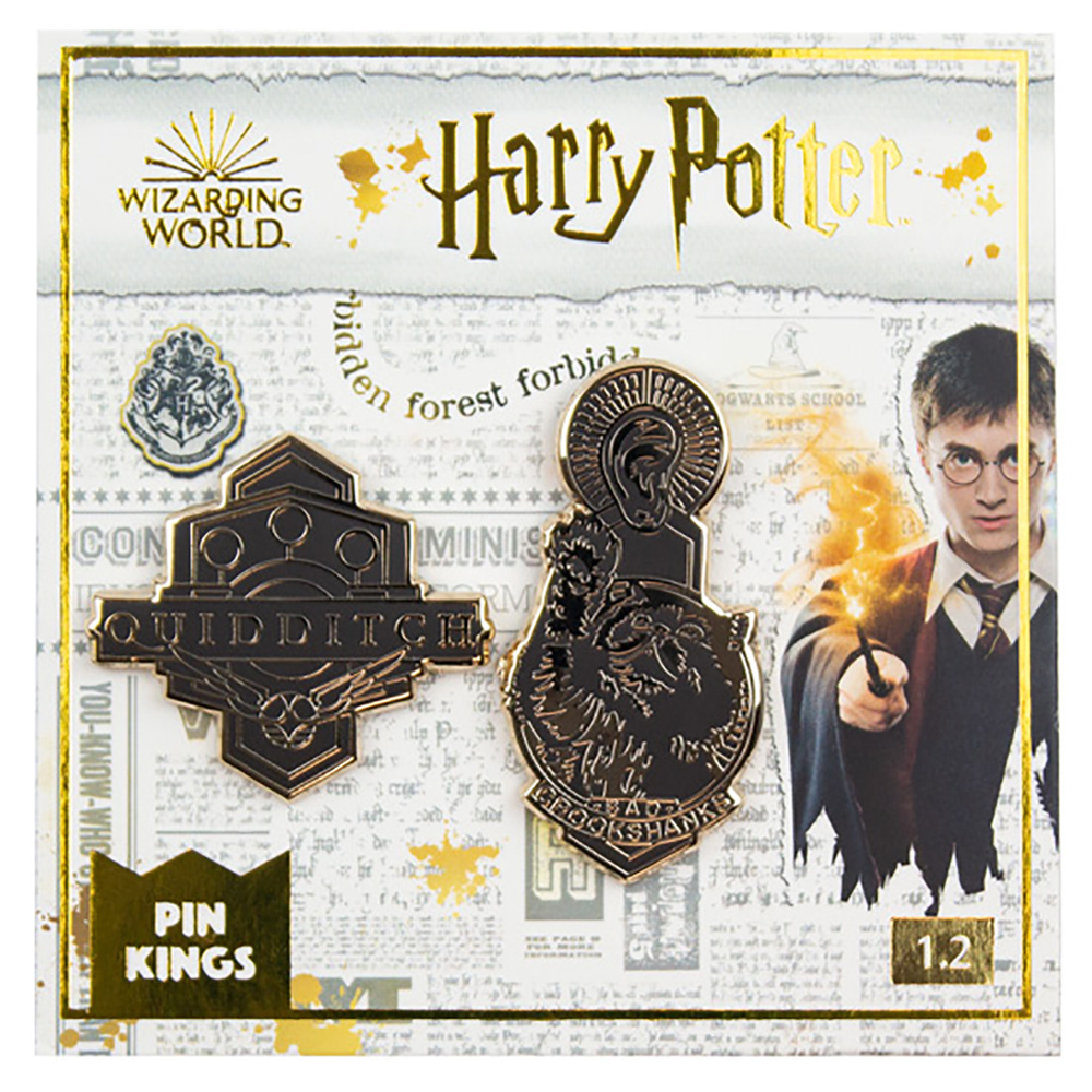 Значок Pin Kings Гарри Поттер (Harry Potter) 1.2 Квиддич и Живоглот - набор из 2 шт. / брошь / подарок #1