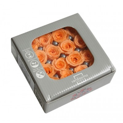 Бутоны розы стабилизированные "Персик" 16шт, 2.5см /для хобби и творчества/флористов/декора и интерьера/для #1
