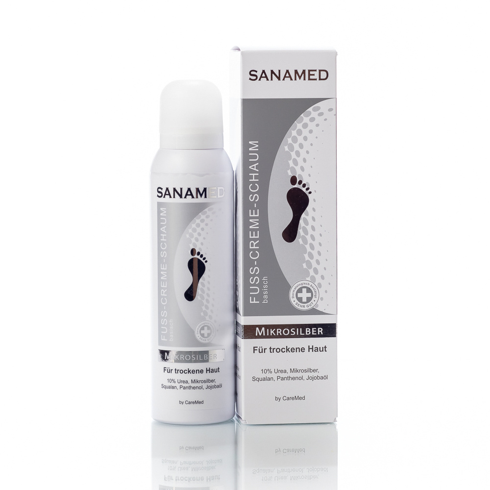 SANAMED Microsilber, Микросеребро крем-пена для очень сухой кожи ног, 150 мл  #1