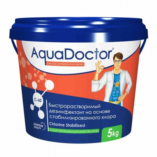 Дезинфектант для бассейна в гранулах на основе хлора быстрого действия AquaDoctor C-60, 5 кг  #1
