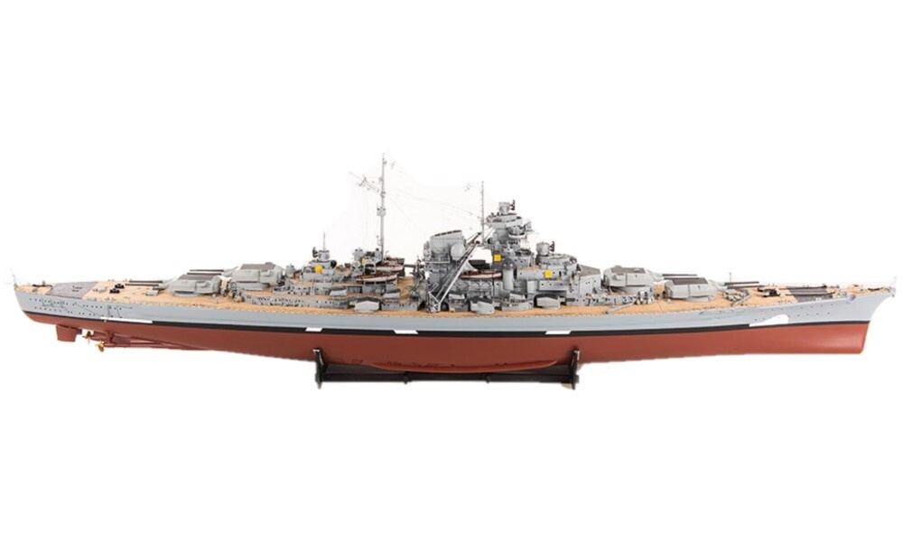 Линкор Бисмарк с вооружением, 1270х292х182 мм, М.1:200, сборная модель корабля из дерева без парусов, #1