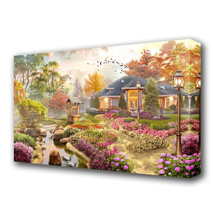 Картина на холсте "Цветочный сад" 60*100 см #1