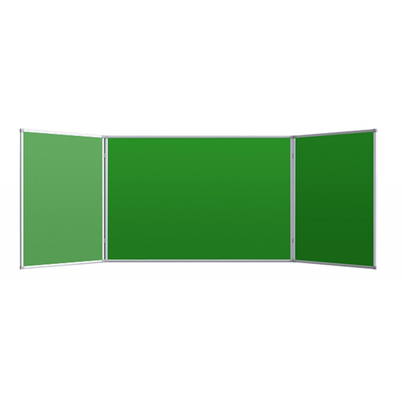 Доска меловая - магнитная зеленая 100х300 2-створ., аналог 402751  #1