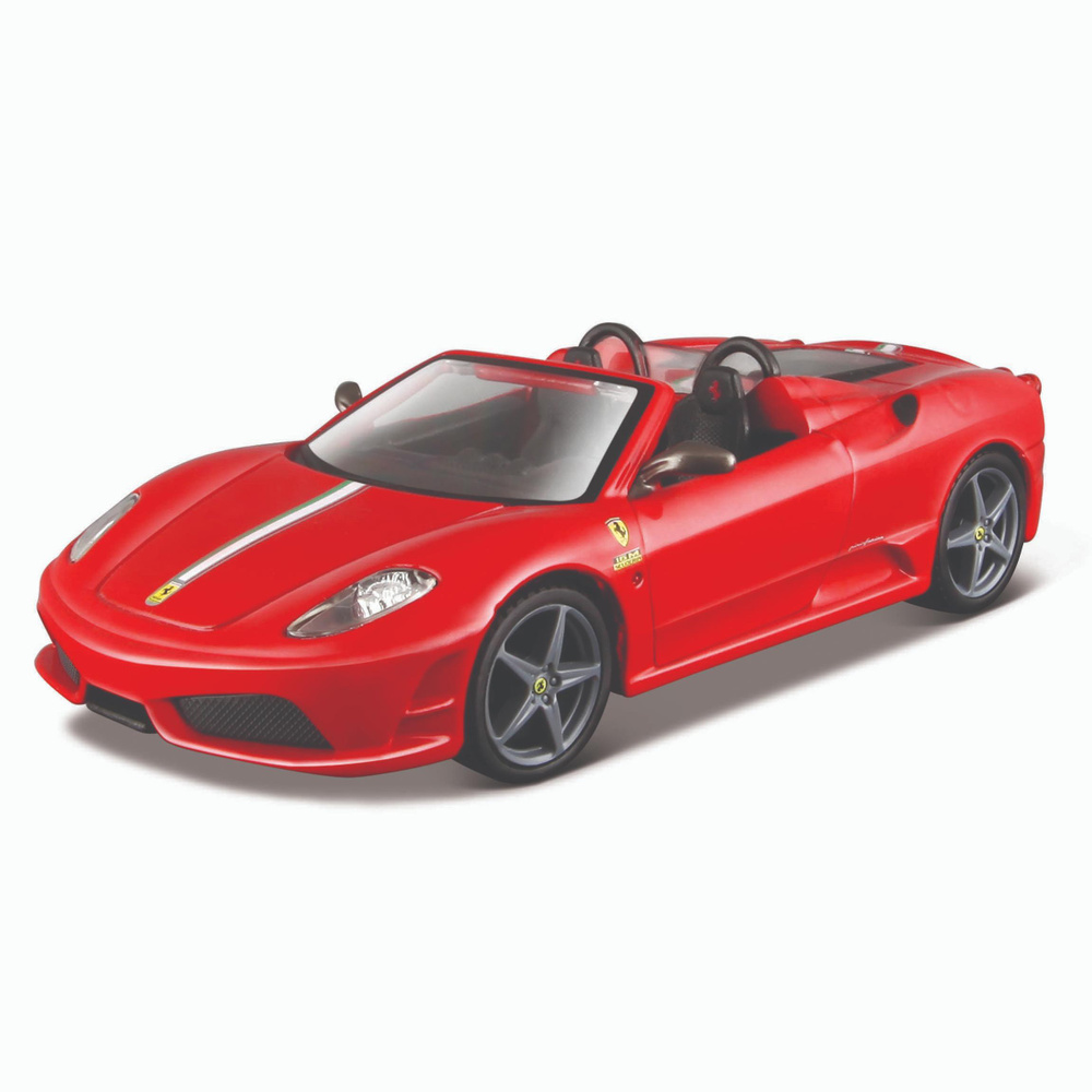 Машинка металлическая Ferrari R&P Scuderia Spider 16M, открывающиеся двери, вращающиеся резиновые колеса, #1