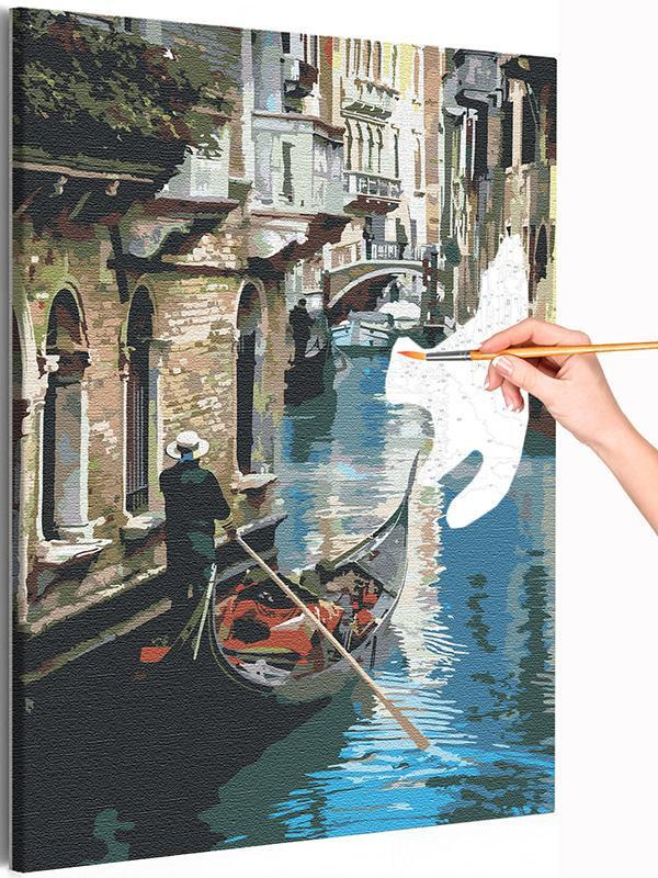Прогулка по Венеции / Италия Раскраска картина по номерам на холсте 40х60  #1