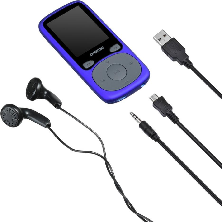 MP3 плеер Digma B4 8Gb, синий #1