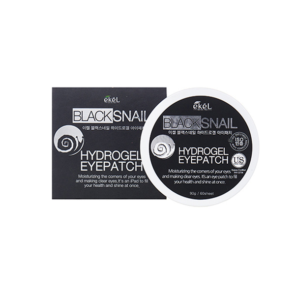 EKEL Hydrogel Eye Patch Black Snail Гидрогелевые патчи под глаза с муцином черной улитки  #1