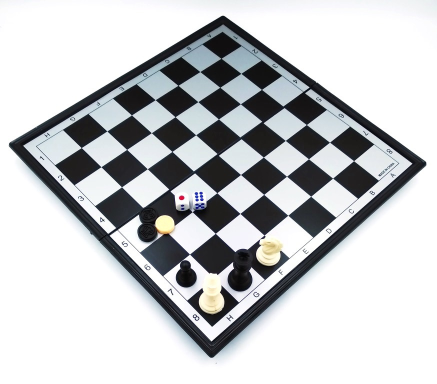 Игровой набор шахматы обиходные магнитные, настольная игра шахматы/нарды/шашки магнитные 3в1, магнитные #1