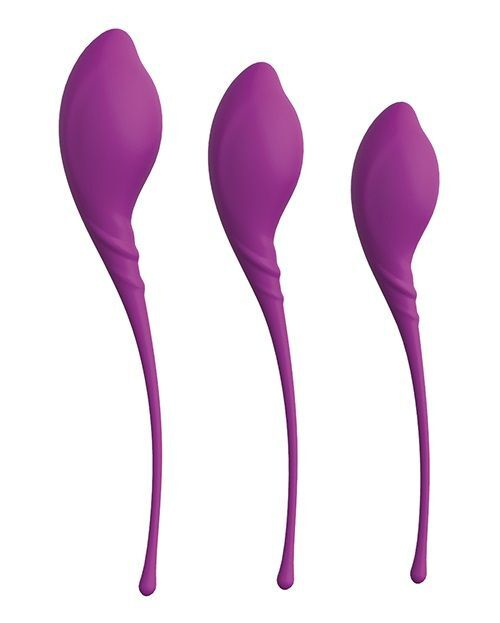 Набор из 3 фиолетовых вагинальных шариков PLEASURE BALLS & EGGS KEGEL EXERCISE SET  #1