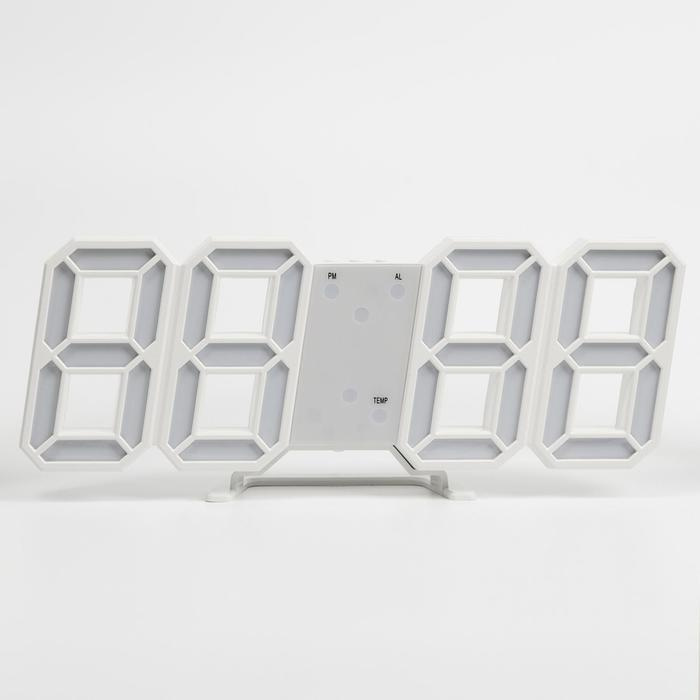 Часы-будильник электронные "Цифры", термометр, 9.5 х 23 см, от USB  #1