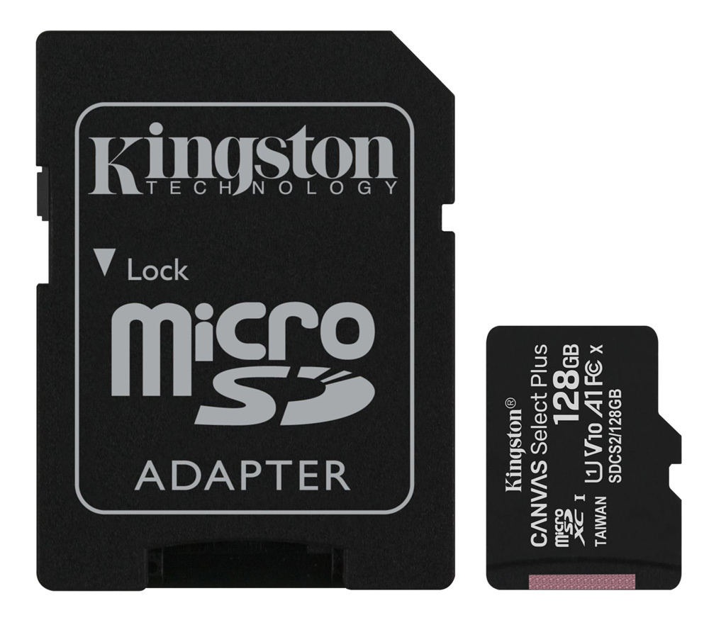 Карта памяти Kingston MicroSDXC 128GB Canvas Select Plus 100 МБ/с U1 A1 (с адаптером)  #1