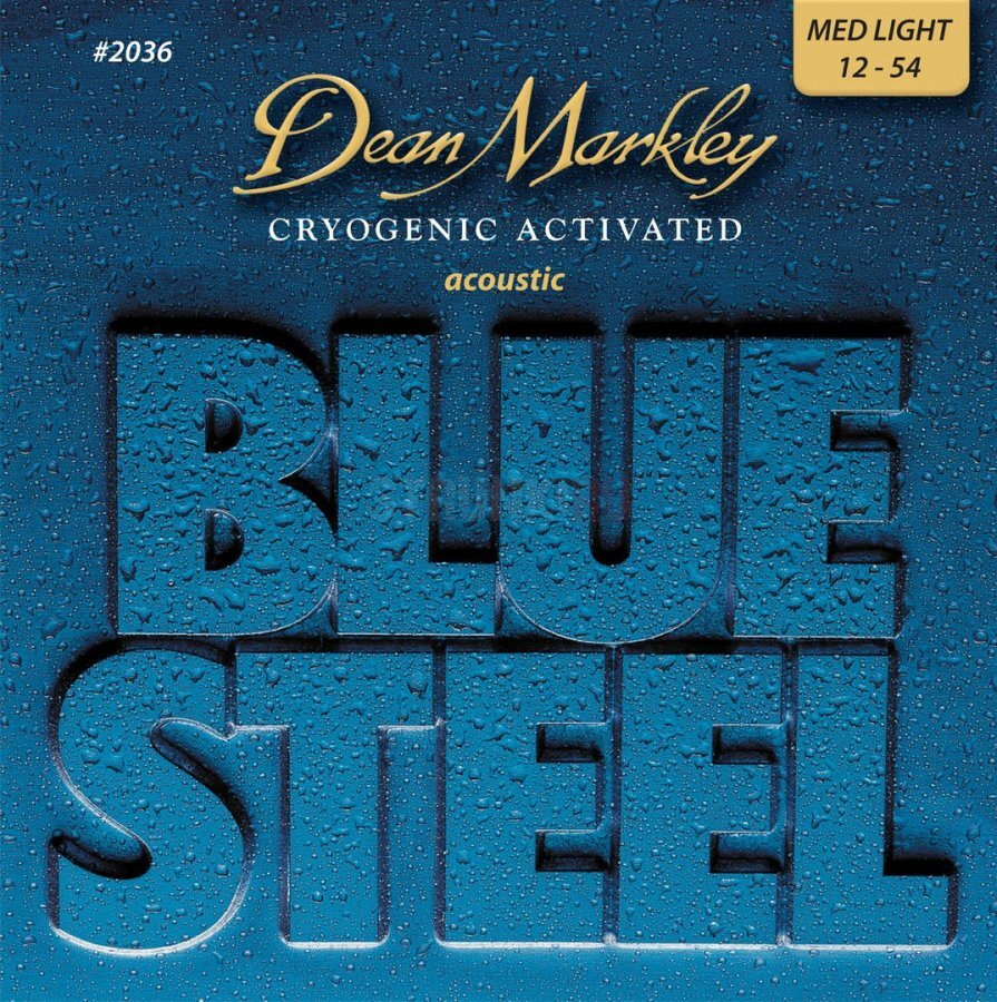 DM2036 Blue Steel Комплект струн для акустической гитары, латунь, 12-54, Dean Markley  #1