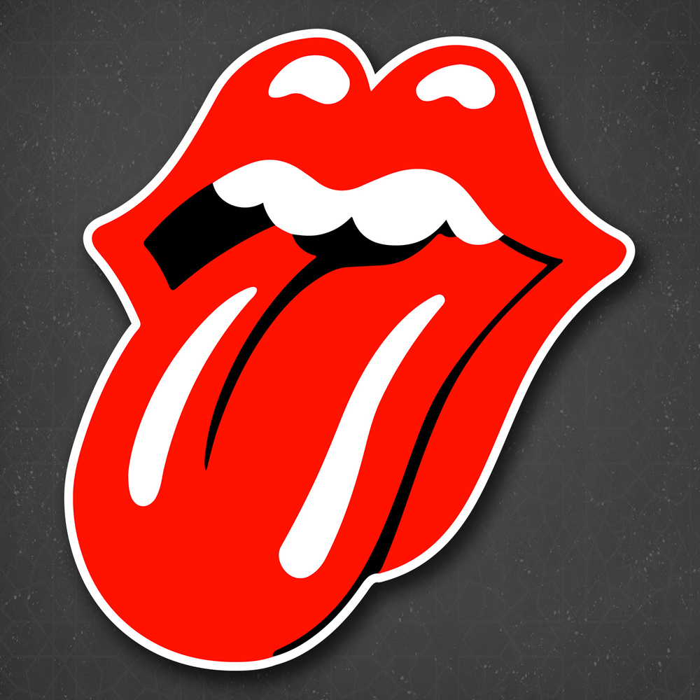 Наклейка на авто "Символ Rolling Stones" 19x21 см #1