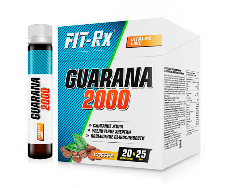 Энергетик FIT-Rx Guarana 2000, 20 шт по 25 мл, вкус: кофе #1