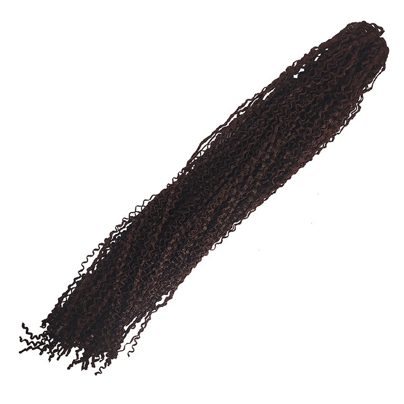 Канекалон Зизи, косички гофре, волосы для наращивания, афрокудри, 120 см цвет каштановый  #1